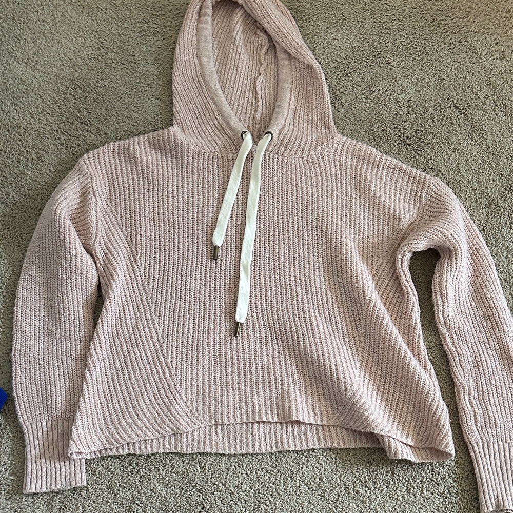 American Eagle Outfitters Pink Hooded Sweater